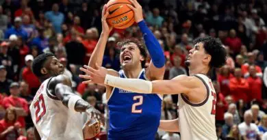 Tyson Degenhart and No. 5 seed Boise State upset No. 1 seed New Mexico to advance to the Mountain West Tournament title game
