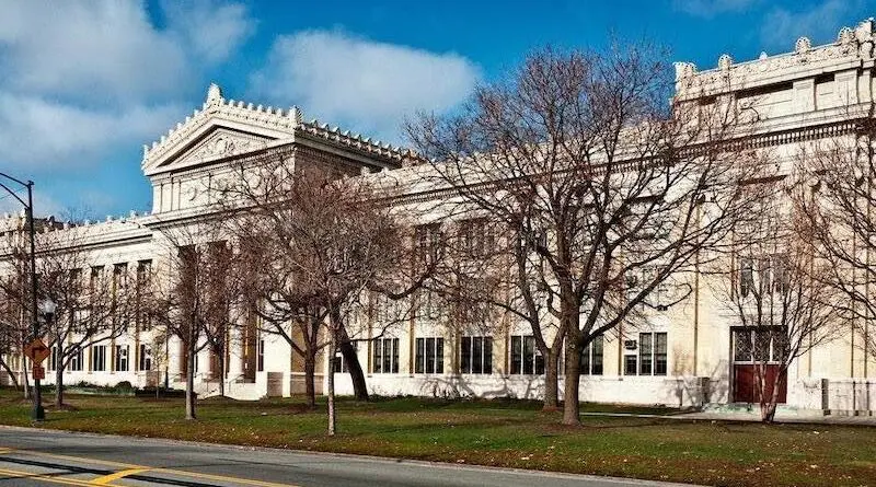 Former Carter H. Harrison High School in Chicago, IL