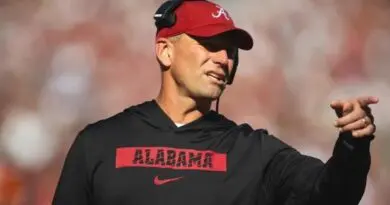 Alabama football head coach Kalen DeBoer