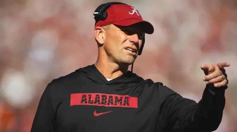 Alabama football head coach Kalen DeBoer