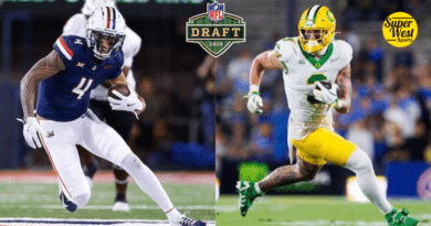 Arizona wide receiver Tetaiora McMillan and Oregon tight end Terrance Ferguson