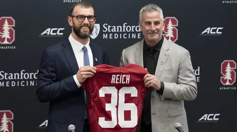 Stanford GM Andrew Luck with new football HC Frank Reich