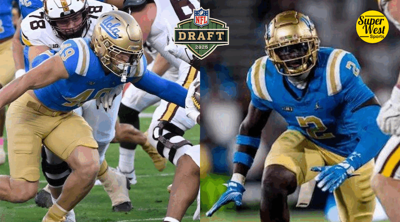 UCLA linebackers Carson Schwesinger and Oluwafemi Oladejo