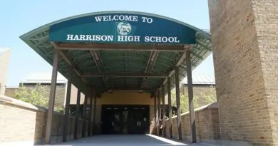 Former Harrison High School in Farmington Hills, MI