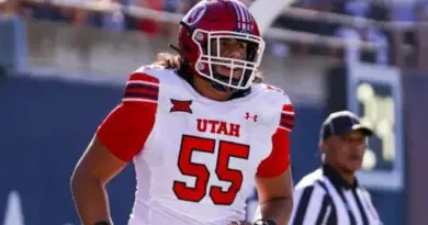 Utah offensive lineman Spencer Fano
