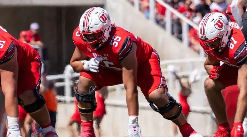 Utah offensive lineman Spencer Fano