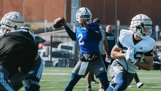 Brendon Lewis at spring camp | Nevada athletics