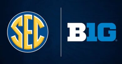 SEC and Big Ten conference logos