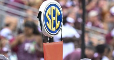 Photo of SEC first down marker on sideline