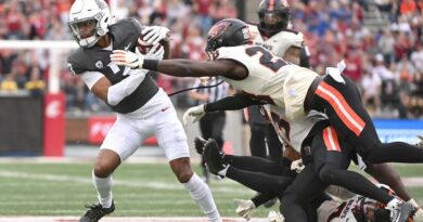 Oregon State football vs Washington State in 2023