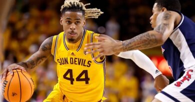 ASU's Adam Miller drives vs Arizona