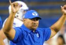 BYU coach Kalani Sitake on sidelines