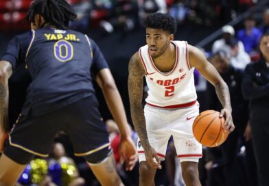 Lobos guard Donovan Dent vs San Jose State