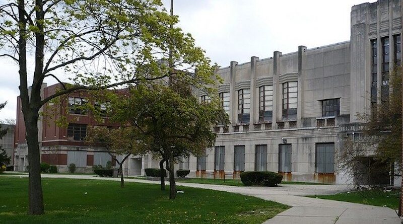 Former Redford High School in Detroit, MI