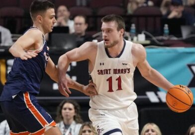 Saint Mary's forward Paulius Murauskas vs Pepperdine