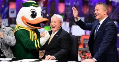 ESPN's Lee Corso with The Duck