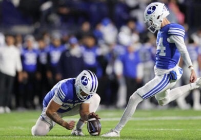 BYU football kicker Will Ferrin