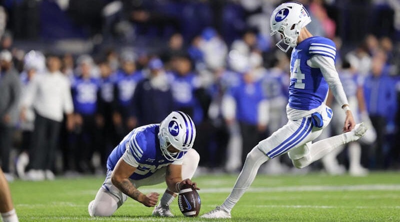 BYU football kicker Will Ferrin