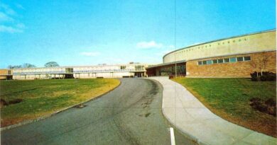 Former Cathedral High School in Springfield, MA before it was destroyed by a tornado
