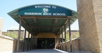 Former Harrison High School in Farmington Hills, MI