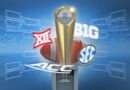 Big Ten, SEC, ACC, and Big 12 logos graphic