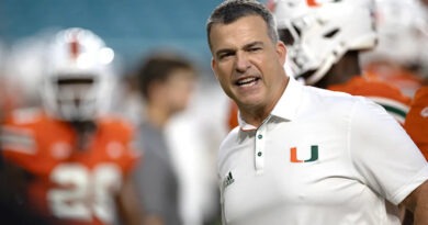 Miami football head coach Mario Cristobal