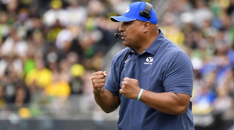 BYU football head coach Kalani Sitake