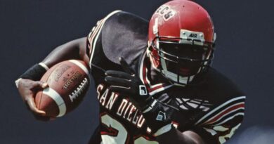 Former San Diego State running back Marshall Faulk