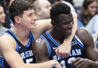 BYU Basketball players Keita and Boskovic