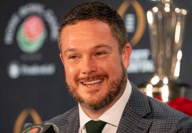 Oregon football head coach Dan Lanning at 2025 CFP