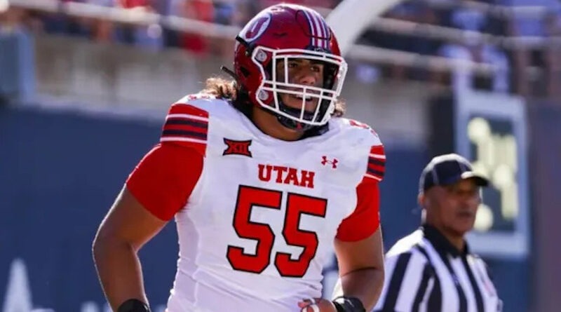 Utah offensive lineman Spencer Fano