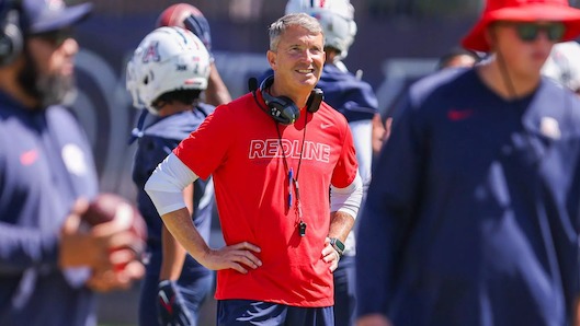 Arizona head coach Brent Brennan