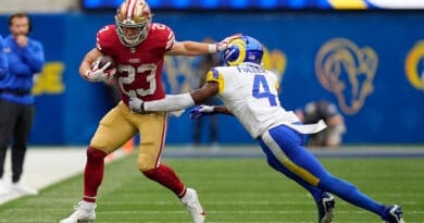Christian McCaffrey from Valor Christian High School in Highlands Ranch, CO is an NFL running back with the 49ers