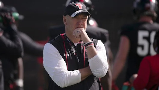 Texas Tech head coach Joey McGuire