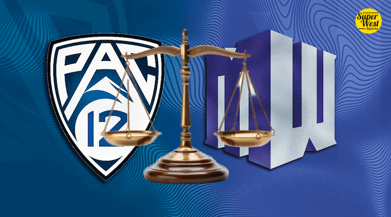 Pac-12 vs. Mountain West legal dispute graphic