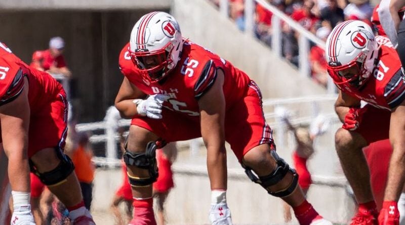 Utah offensive lineman Spencer Fano