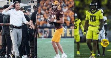 Duck HC Dan Lanning, ASU QB Sam Leavitt, and Oregon DL Matayo Uiagalelei