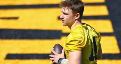 Iowa quarterback Mark Gronowski
