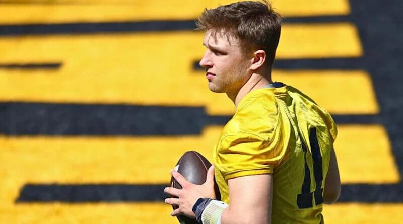 Iowa quarterback Mark Gronowski