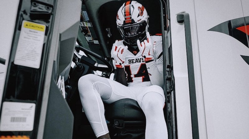 Oregon State white uniforms