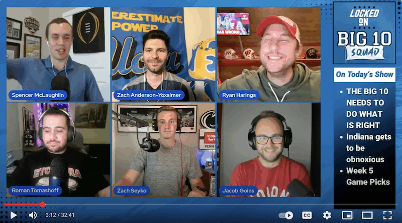 Spencer McLaughlin and his guests preview the Week 5 Big Ten Games