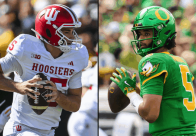 Indiana QB Fernando Mendoza and Oregon QB Dante Moore