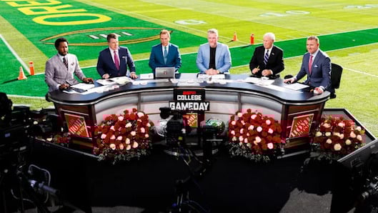College Gameday on set at the 2025 Rose Bowl Game