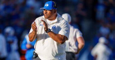 BYU football head coach Kalani Sitake