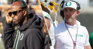 Oregon coordinators Drew Mehringer and Chris Hampton
