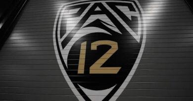 Pac-12 logo on boards