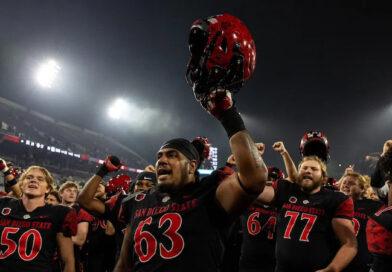 SDSU-players-celebrate-following-a-win-over-Hawaii.-Courtesy-of-@AztecFB-X-account