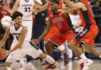 Away Winning % in Last 15 Years for Men’s Hoops in West Arizona vs Gonzaga men's basketball