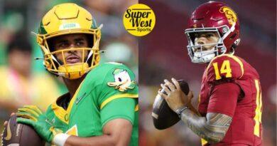 2026 Preseason Composite Top 25 College Football Rankings Oregon's Dante Moore and USC's Jayden Maiava