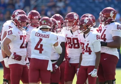 McLaughlin: Analyzing WSU’s 2026 Schedule and Season Washington State football huddle in 2025